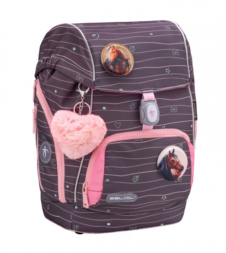 Školní batoh Belmil Premium 405-73/P Comfy Plus Mint (set s penálem, pouzdrem, sáčkem a 6 nálepek)