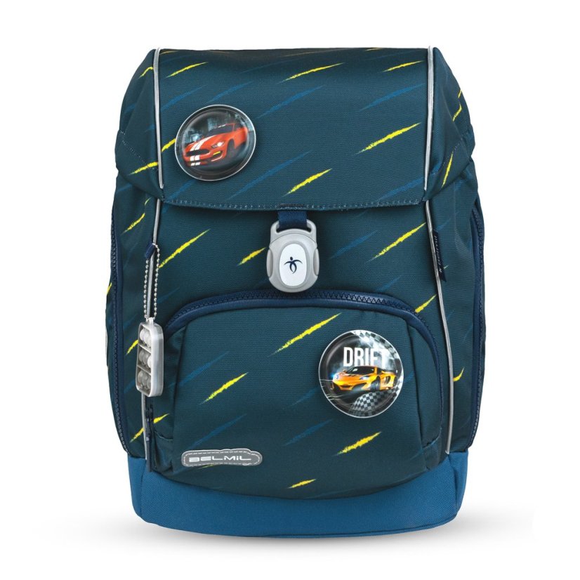 Školní batoh Belmil Premium 405-73/P Comfy Plus Orion blue (set s penálem, pouzdrem, sáčkem a 4 nálepky)