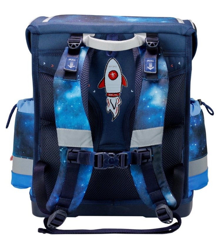 Školní aktovka Belmil 405-78 Classy Plus Galaxy Light (set s penálem a sáčkem) + DÁREK