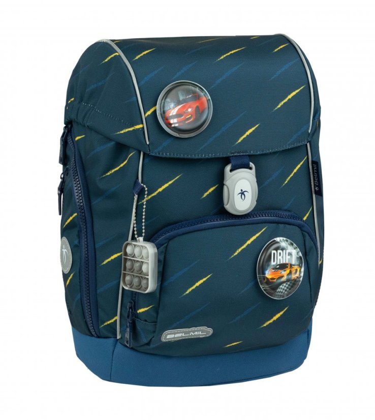 Školní batoh Belmil Premium 405-73/P Comfy Plus Orion blue (set s penálem, pouzdrem, sáčkem a 4 nálepky)