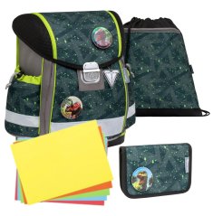 Školní aktovka Belmil 403-13 Classy Green Splash (set s penálem a sáčkem) + DÁREK