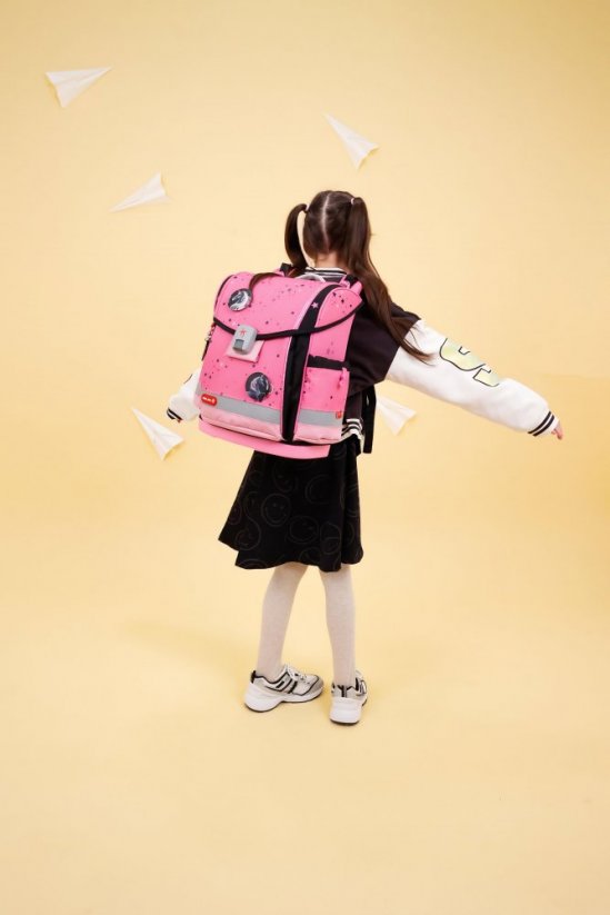 School bag Belmil 405-78 Classy Plus Pink Black (set with pencil case and gym bag)
