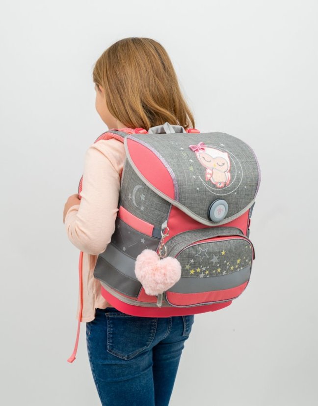 Školní aktovka Belmil 405-41 Compact Little Owl (set s penálem a sáčkem) + DÁREK