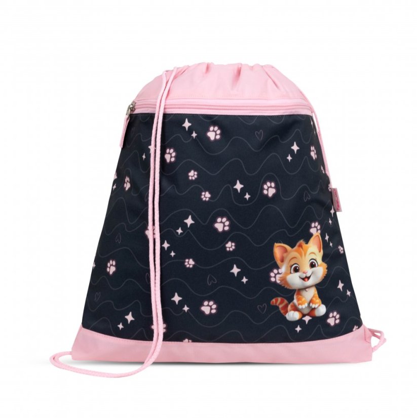 Školní aktovka Belmil 405-41 Compact Cute Kitten (set s penálem a sáčkem) + DÁREK