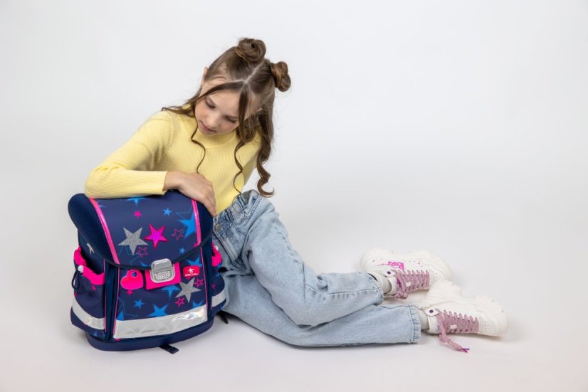 Školní aktovka Belmil 403-13 Classy Sparkling Star (set s penálem a sáčkem) + DÁREK
