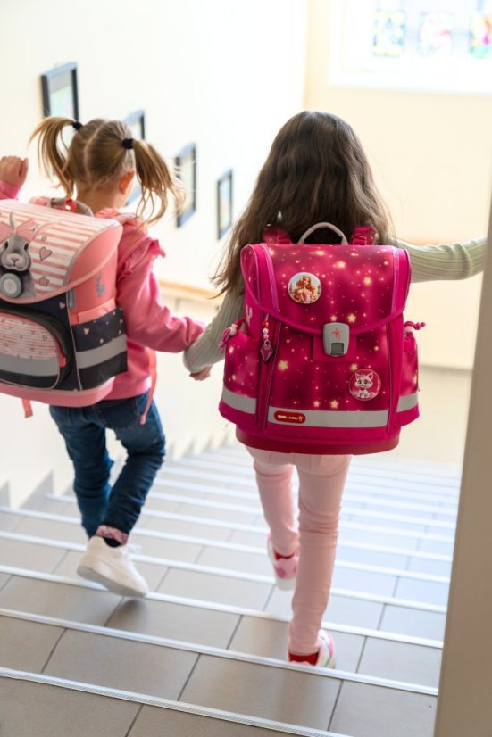 School bag Belmil 405-78 Classy Plus Pink Star (set with pencil case and gym bag) + GIFT