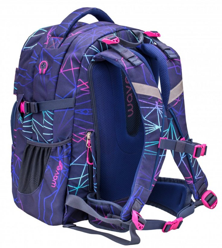 Plecak szkolny Belmil Wave 338-72 Infinity Stripes Purple