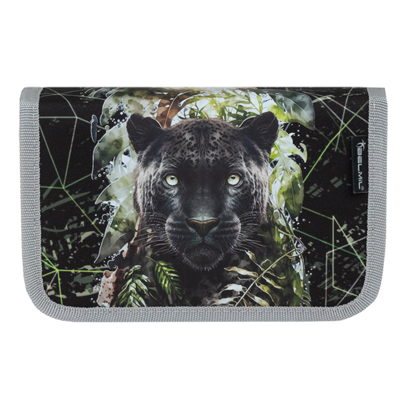 Školní aktovka Belmil 403-13 Classy Black Panther  (set s penálem a sáčkem) + DÁREK