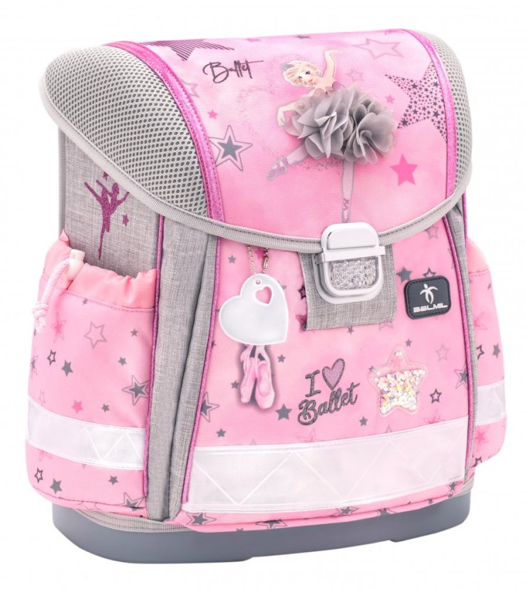 Školní aktovka Belmil 403-13 Classy Ballet Light Pink (set s penálem a sáčkem) + DÁREK