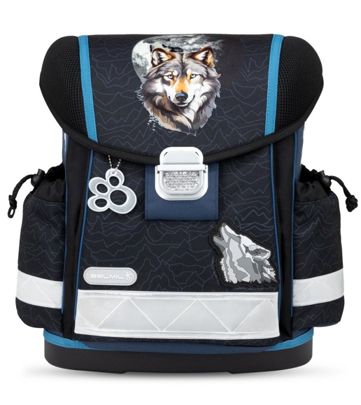 Školní aktovka Belmil 403-13 Classy Wolves Pack (set s penálem a sáčkem) + DÁREK