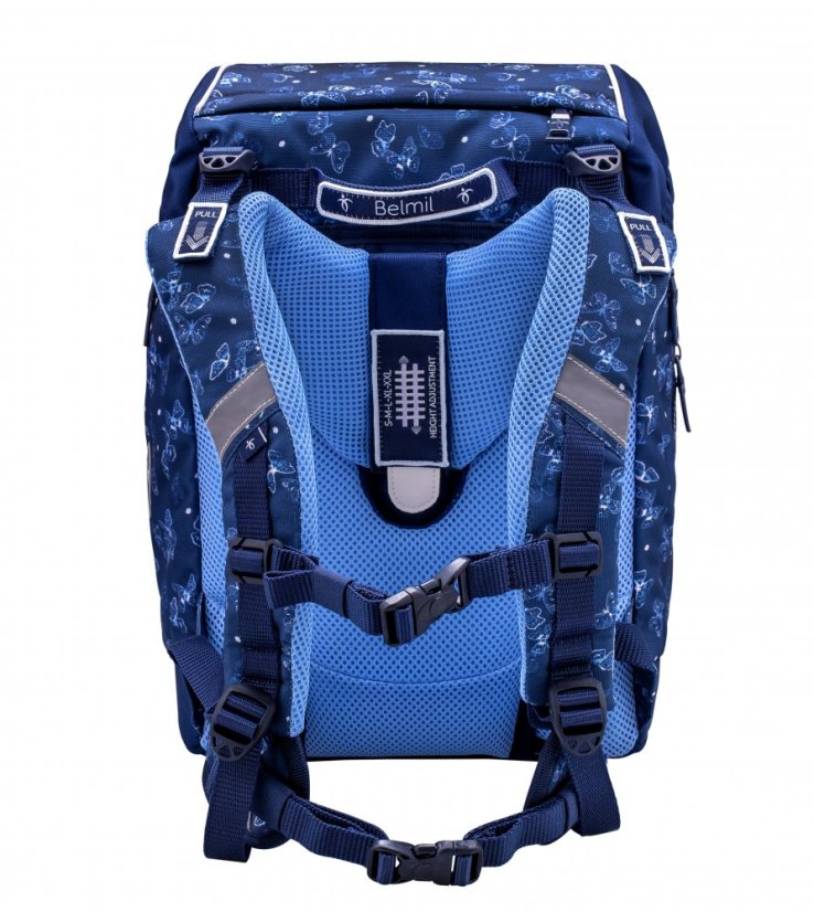 Plecak szkolny Belmil Premium 405-73/P Comfy Plus Sapphire (zestaw z 2 piórnikami i workiem)