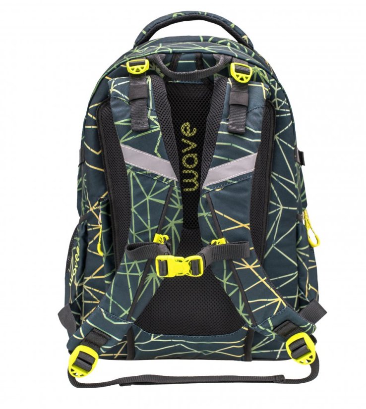 Školní batoh Belmil Wave 338-72 Infinity Stripes Green