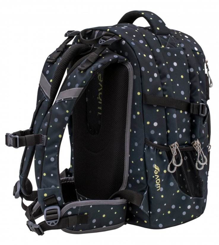 School backpack Belmil Wave 338-72 Infinity Black and Yellow
