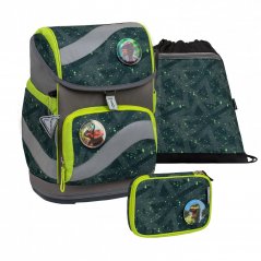 School backpack Belmil 405-51 Smarty Green Splash (set with pencil case and gym bag)