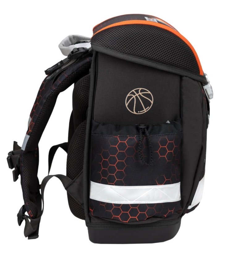 Školní aktovka Belmil 403-13 Classy Basket Inferno (set s penálem a sáčkem) + DÁREK