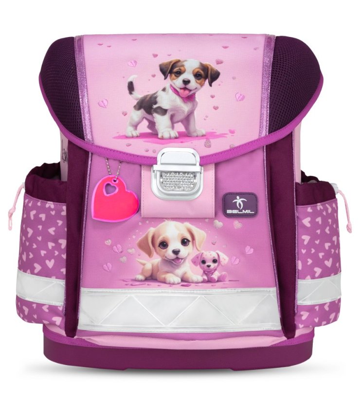 Školní aktovka Belmil 403-13 Classy Little Puppies (set s penálem a sáčkem) + DÁREK