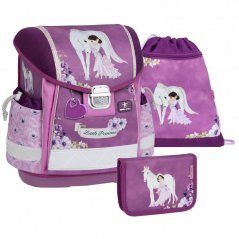 Školská taška Belmil 403-13 Classy Little Princess Purple (set s peračníkom a vreckom)