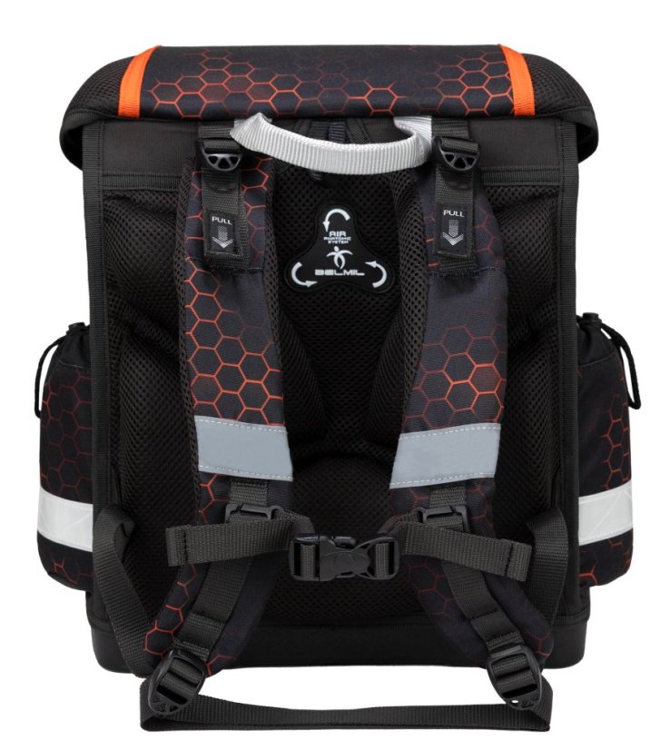 Školní aktovka Belmil 403-13 Classy Basket Inferno (set s penálem a sáčkem) + DÁREK