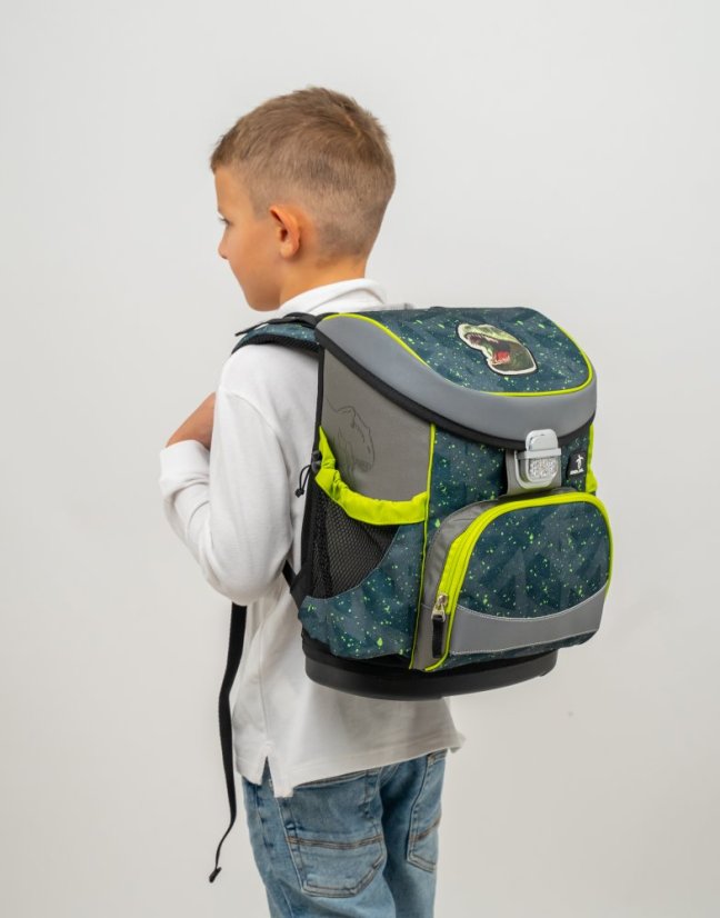 Školní aktovka Belmil 405-33 Mini-Fit T-rex Roar (set s penálem a sáčkem) + DÁREK