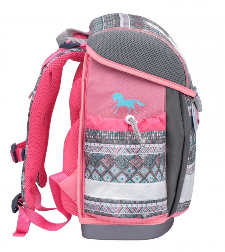 Školní aktovka Belmil 403-13 Classy Horse Aruba Blue (set s penálem a sáčkem) + DÁREK