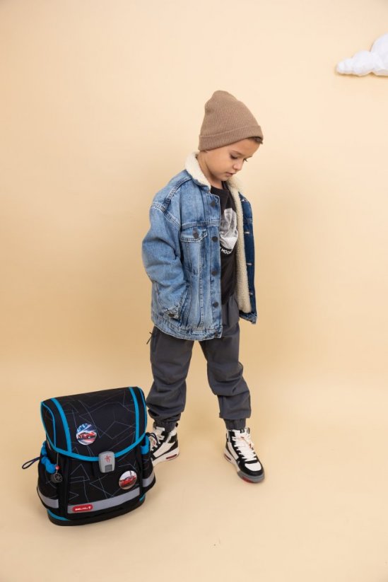 School bag Belmil 405-78 Classy Plus Cars Blue (set with pencil case and gym bag)