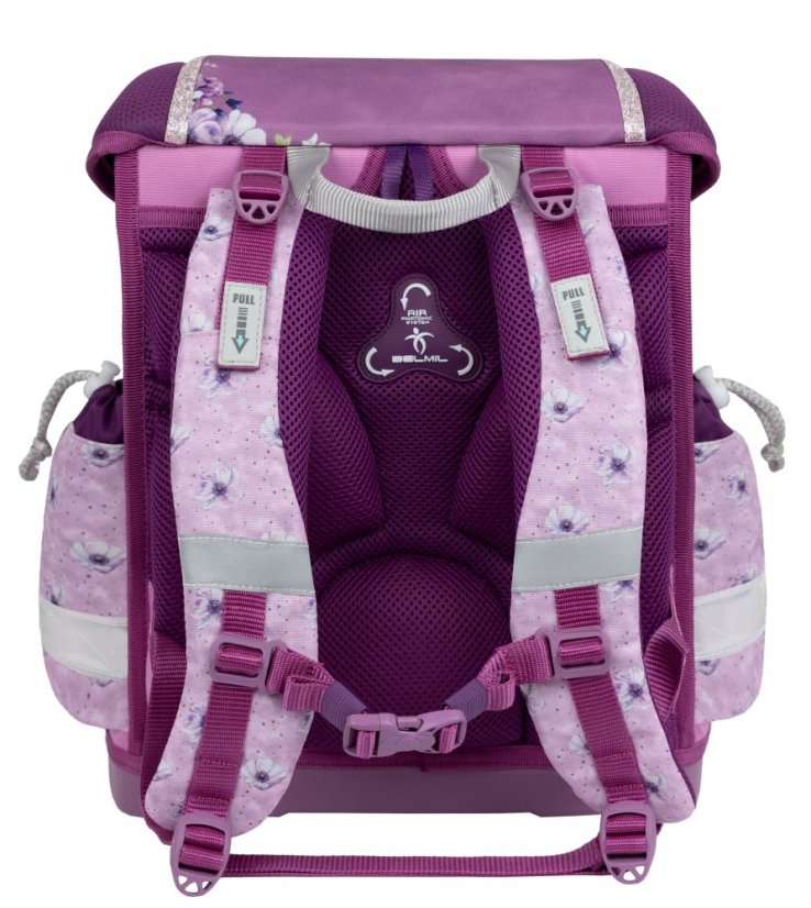 Tornister szkolny Belmil 403-13 Classy Little Princess Purple (zestaw z piórnikiem i workiem) + PREZENT