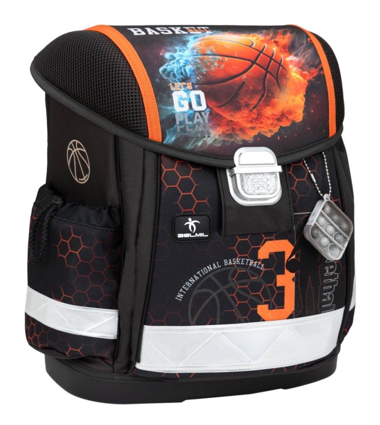 Tornister szkolny Belmil 403-13 Classy Basket Inferno (zestaw z piórnikiem i workiem) + PREZENT