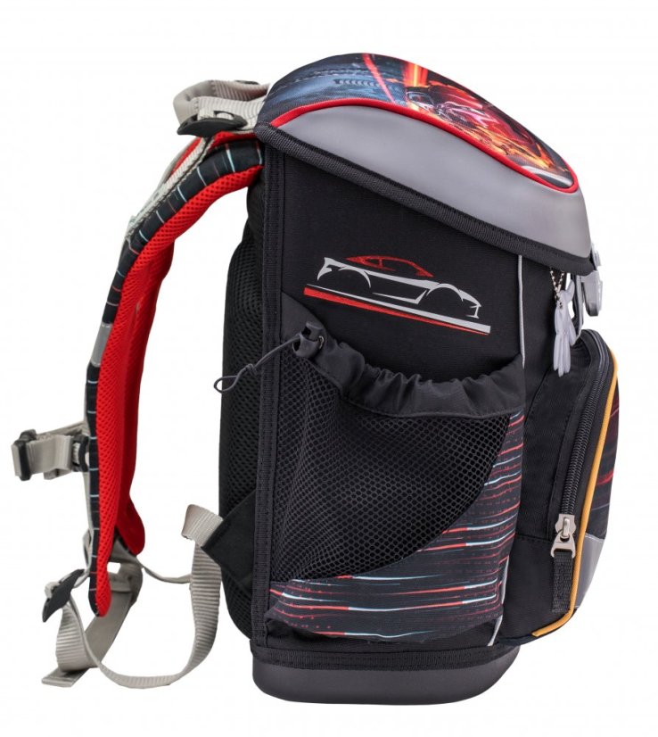Školská taška Belmil 405-33 Mini-Fit Crazy Race (set s peračníkom a vreckom) + DARČEK