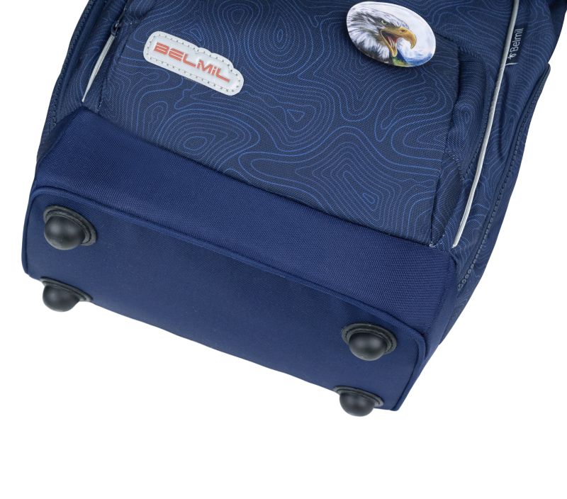 Školní batoh Belmil Premium 405-73/P Comfy Plus Topographic (set s penálem, pouzdrem, sáčkem a 4 nálepky)
