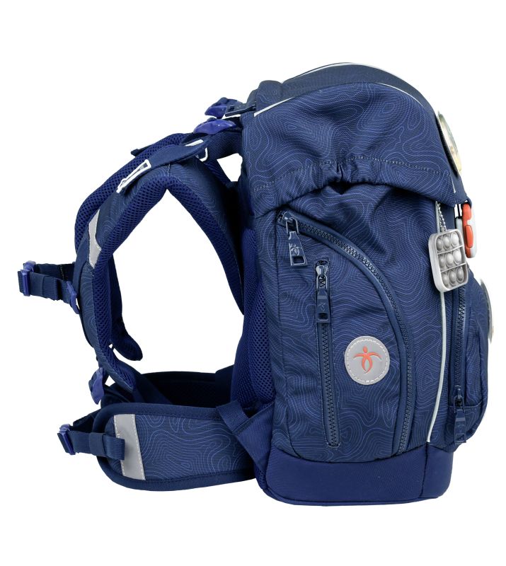 Školní batoh Belmil Premium 405-73/P Comfy Plus Topographic (set s penálem, pouzdrem, sáčkem a 4 nálepky)