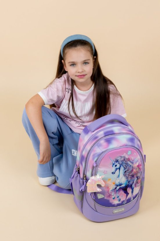 School backpack Belmil 338-87 Leisure Plus Bright Rainbow Unicorn