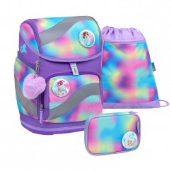 Iskolai hátizsák Belmil 405-51 Smarty Rainbow Color (szett táska, tolltartó, tornazsák)