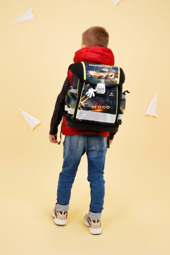 School bag Belmil 403-13 Classy Midnight Race (set with pencil case and gym bag) + GIFT