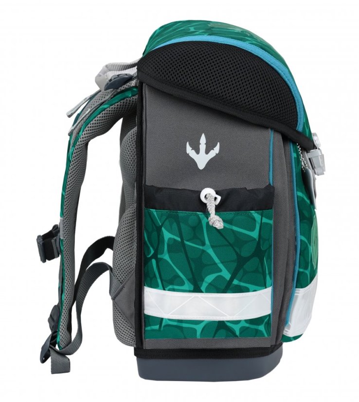 Tornister szkolny Belmil 403-13 Classy T-Rex Green (zestaw z piórnikiem i workiem)