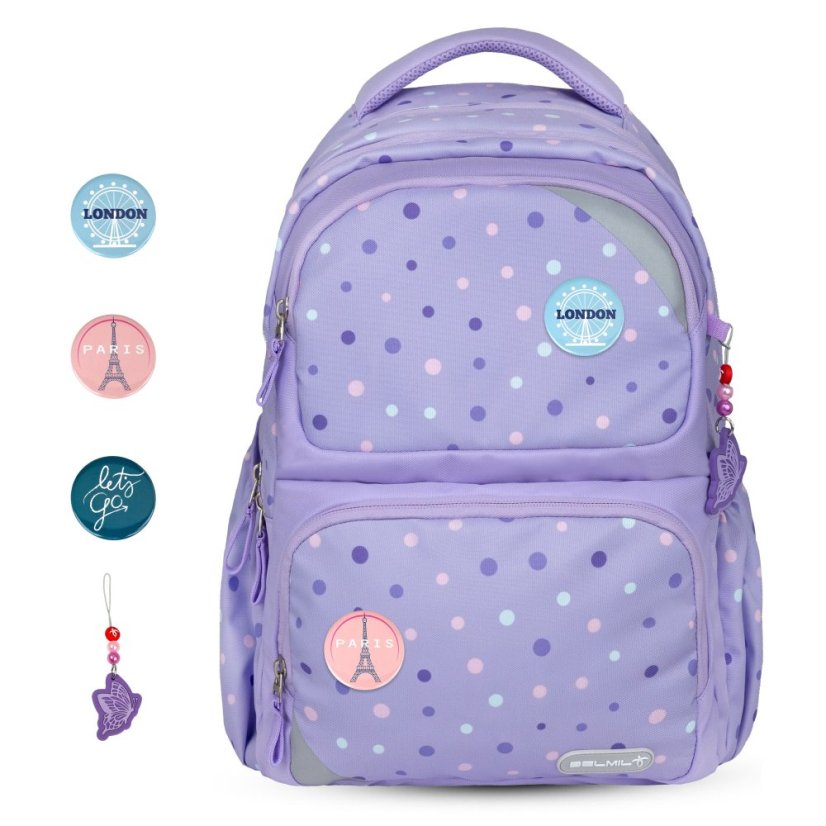 School backpack Belmil 338-37 Maxi Pack Purple Dots