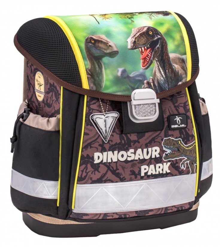 Iskolatáska Belmil 403-13 Classy Dinosaur Park (szett táska, tolltartó, tornazsák)