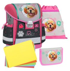 Školská taška Belmil 403-13 Classy I love My Dog (set s peračníkom a vreckom) + DARČEK