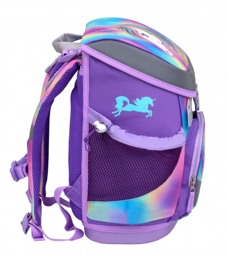 Školská taška Belmil 405-33 Mini-Fit Rainbow Color (set s peračníkom a vreckom) + DARČEK