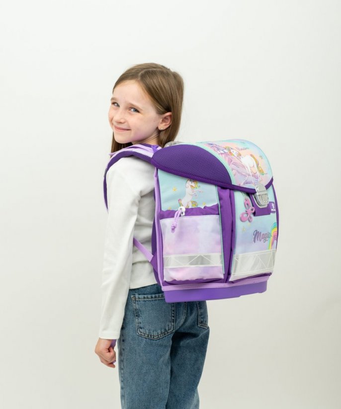 School bag Belmil 403-13 Classy Rainbow Unicorn Magic (set with pencil case and gym bag)