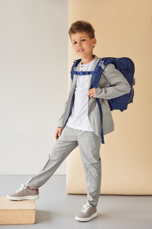 Školní batoh Belmil Premium 405-73/P Comfy Plus Topographic (set s penálem, pouzdrem, sáčkem a 4 nálepky)