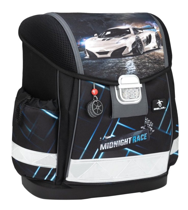 Školní aktovka Belmil 403-13 Classy Midnight Turbo (set s penálem a sáčkem) + DÁREK