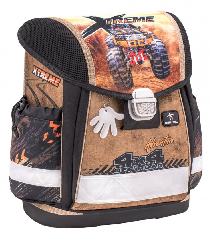 Tornister szkolny Belmil 403-13 Classy Extreme Monster Truck (zestaw z piórnikiem i workiem) + PREZENT