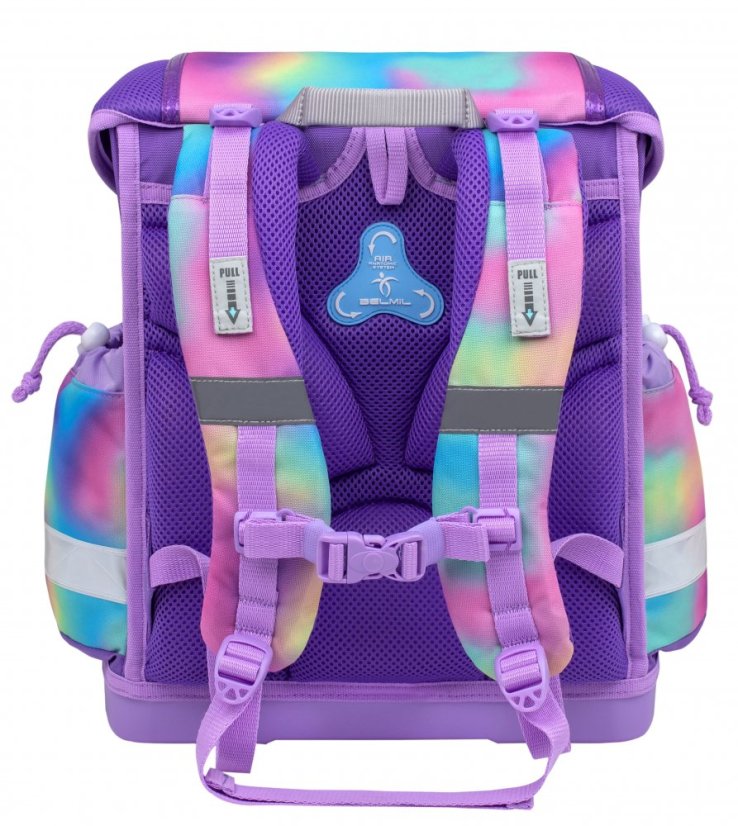 Tornister szkolny Belmil 403-13 Classy Rainbow Color (zestaw z piórnikiem i workiem) + PREZENT
