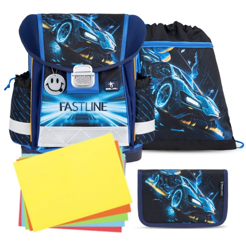 Školní aktovka Belmil 403-13 Classy Fastline (set s penálem a sáčkem) + DÁREK