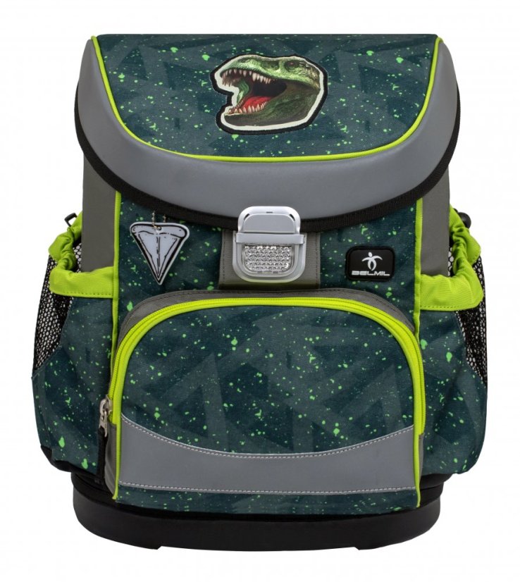 Školní aktovka Belmil 405-33 Mini-Fit T-rex Roar (set s penálem a sáčkem) + DÁREK
