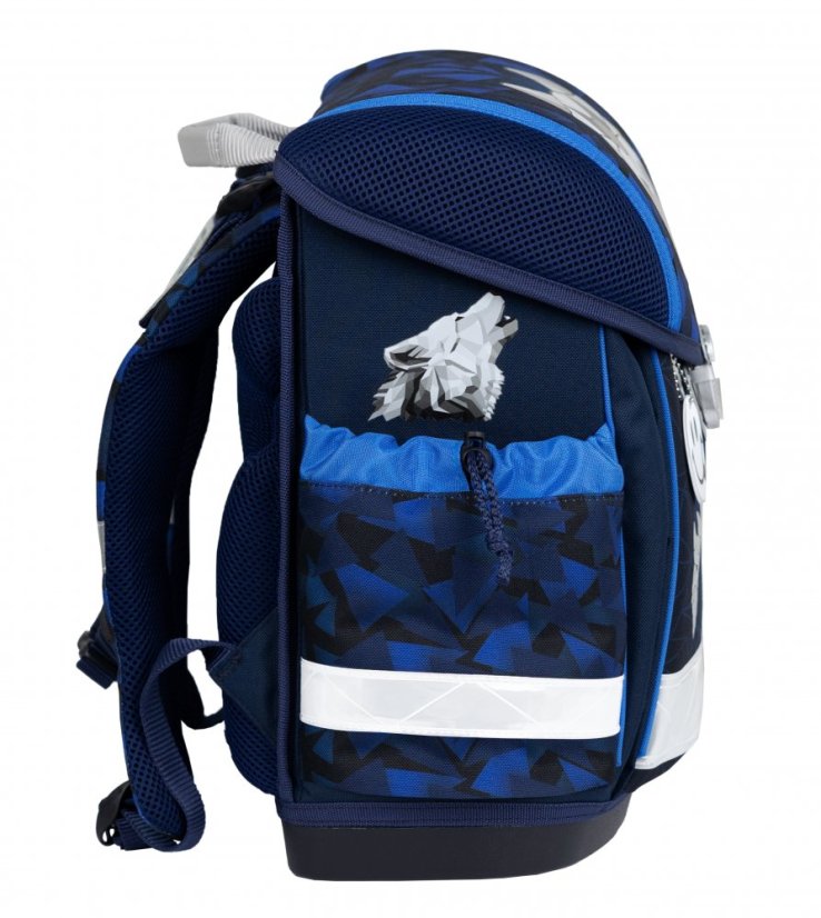 Školská taška Belmil 403-13 Classy Wolf Mosaic Grey (set s peračníkom a vreckom)