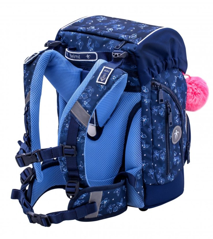 Plecak szkolny Belmil Premium 405-73/P Comfy Plus Sapphire (zestaw z 2 piórnikami i workiem)
