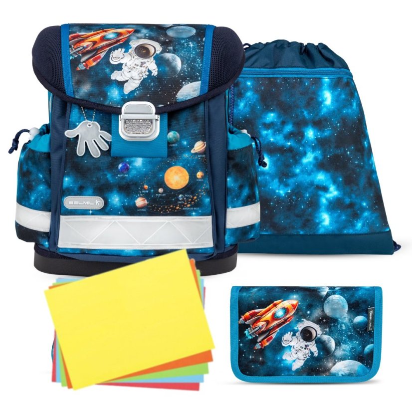 Školní aktovka Belmil 403-13 Classy Infinity Space (set s penálem a sáčkem) + DÁREK