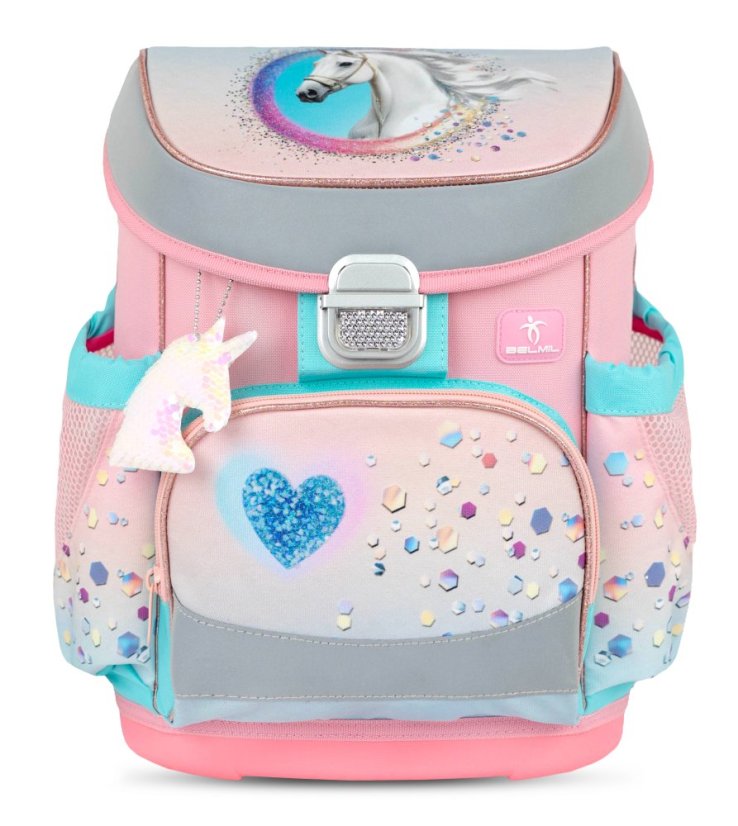 Školní aktovka Belmil 405-33 Mini-Fit Dream Hooves (set s penálem a sáčkem) + DÁREK
