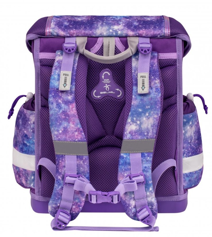 School bag Belmil 403-13 Classy Violet Universe (set with pencil case and gym bag) + GIFT
